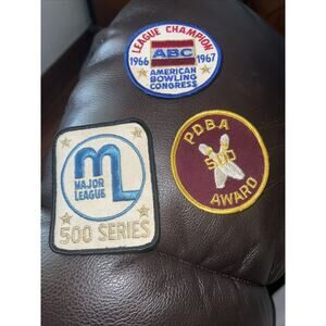 Vintage Lot Of 3 1960's Bowling Patches Major League 500 Series PDBA 500 Award
